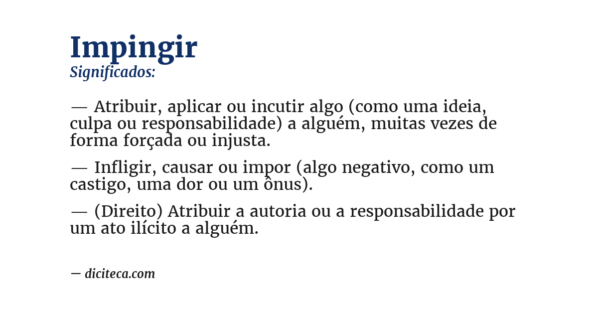Significado de impingir