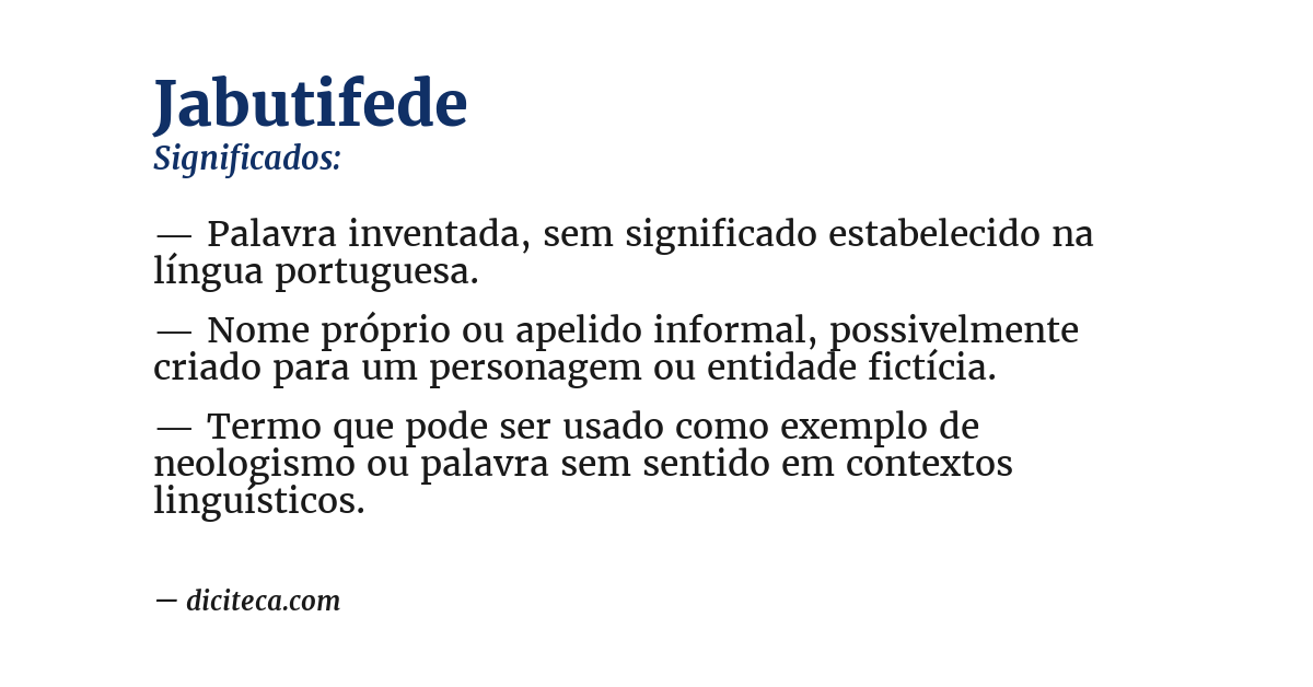 Significado de jabutifede
