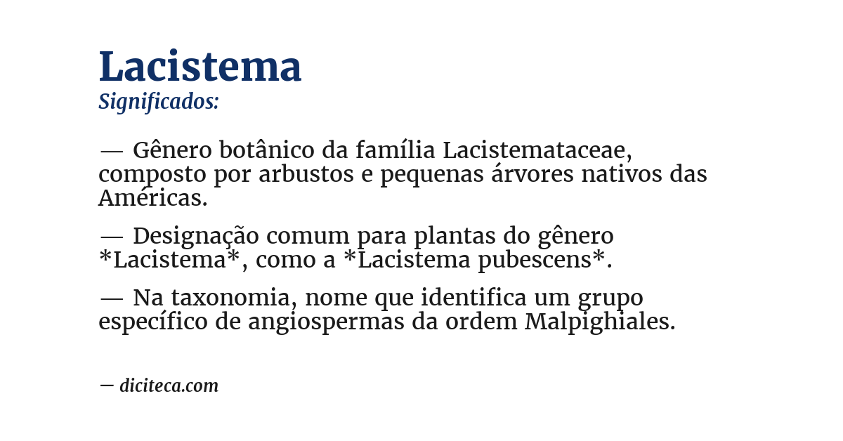 Significado de lacistema