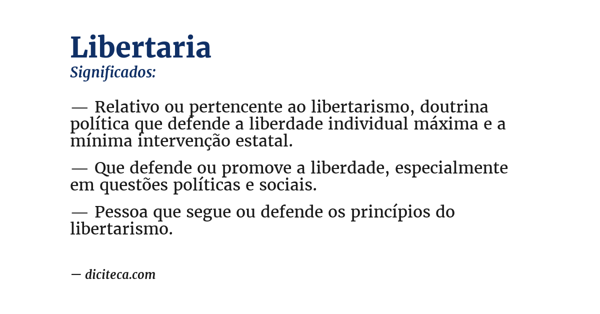 Significado de libertaria
