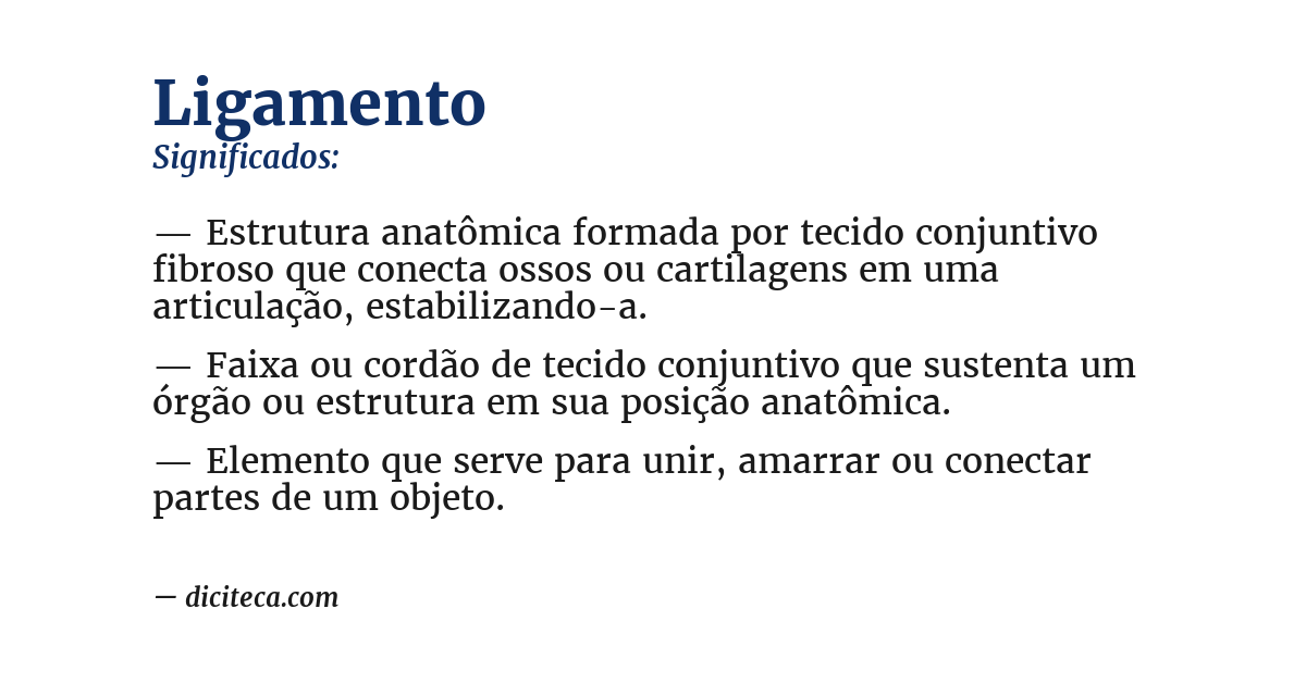 Significado de ligamento