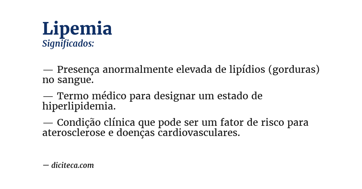 Significado de lipemia