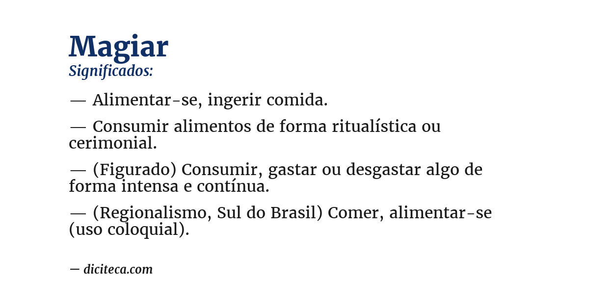 Significado de magiar