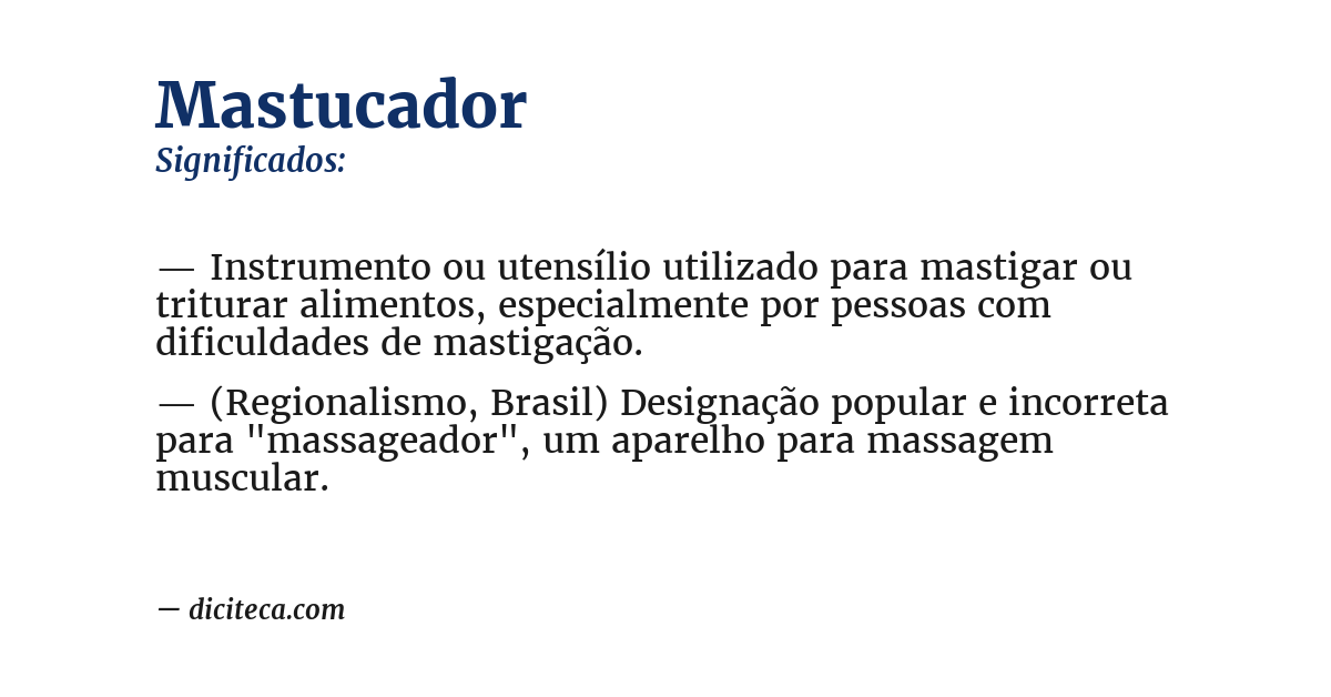 Significado de mastucador