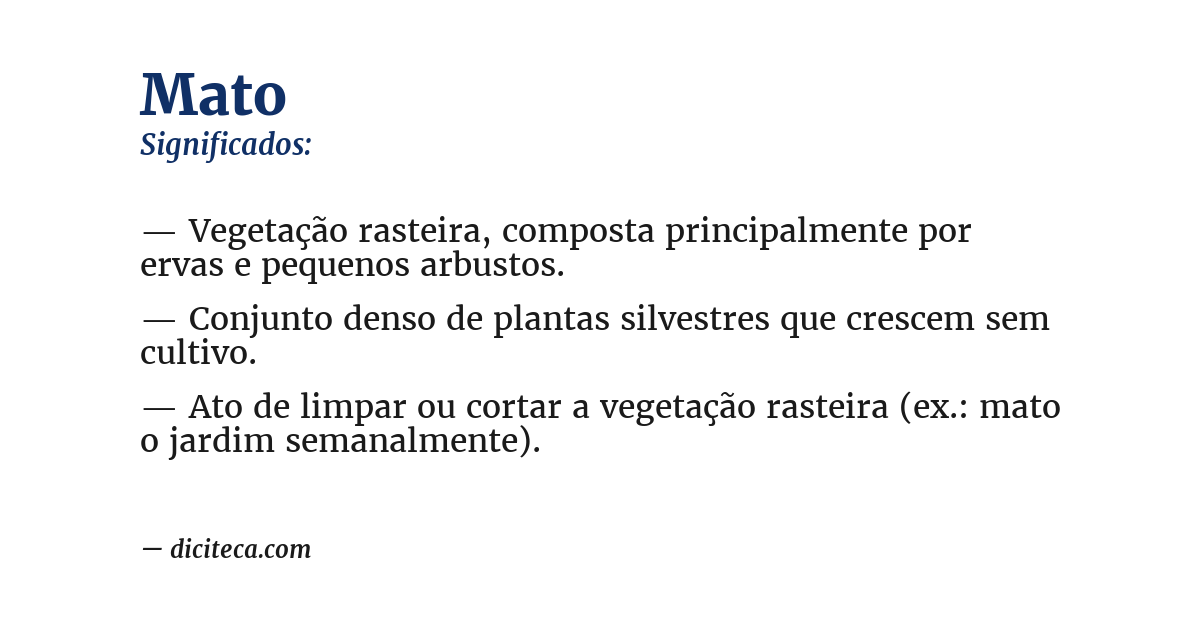 Significado de mato