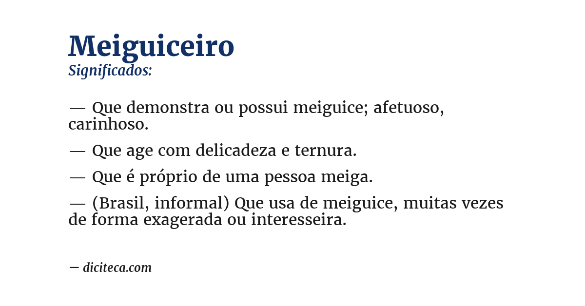 Significado de meiguiceiro