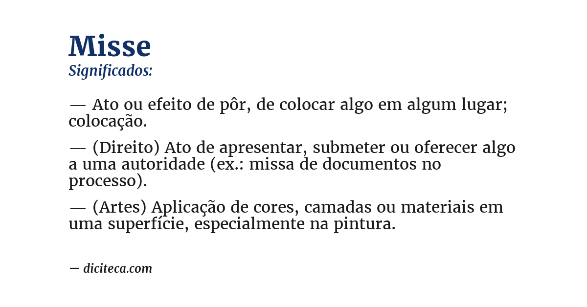 Significado de misse