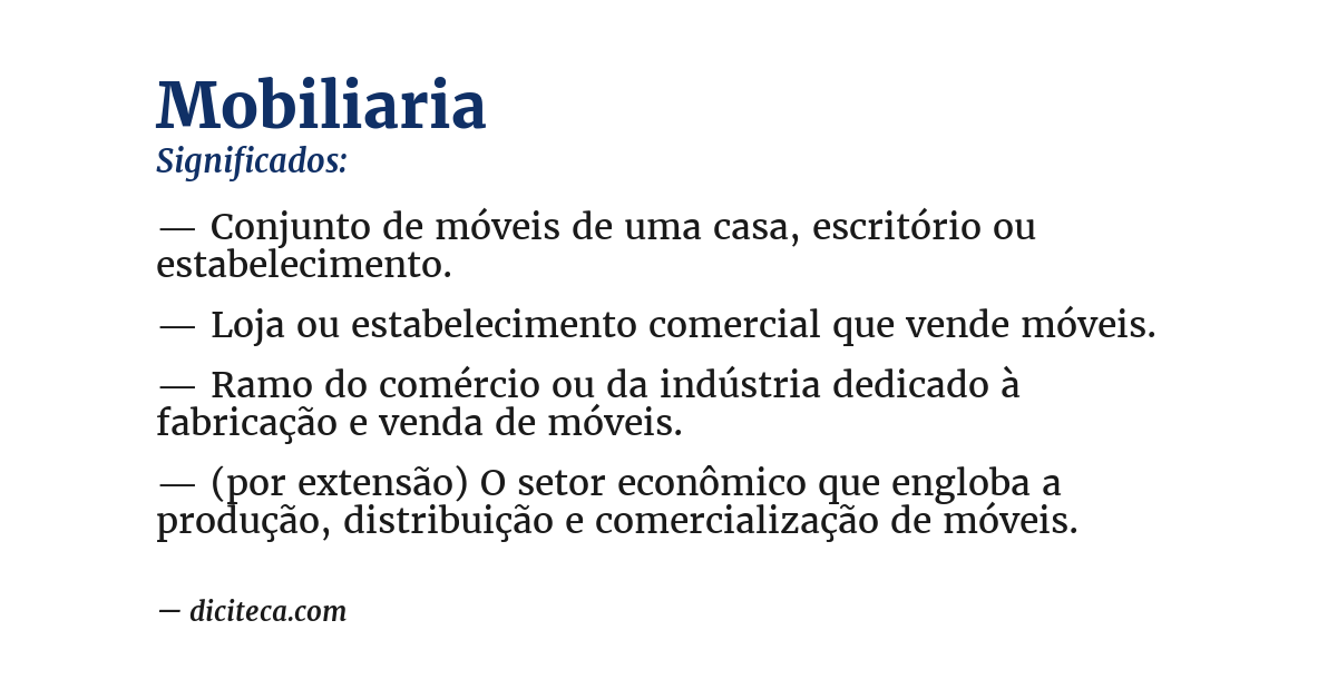 Significado de mobiliaria