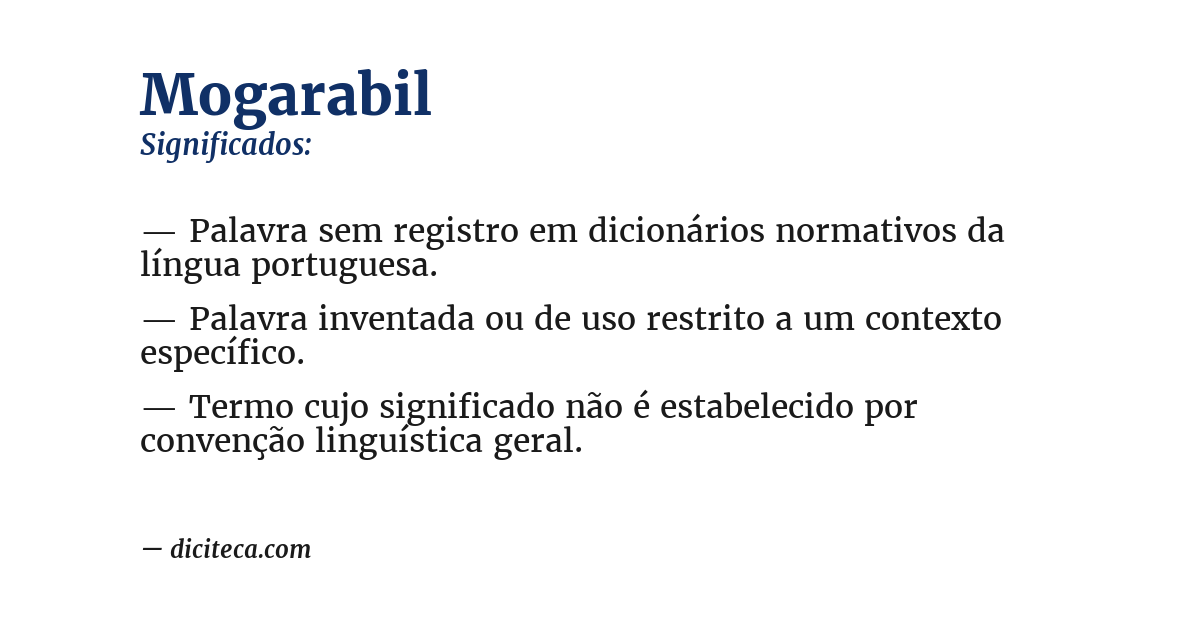 Significado de mogarabil