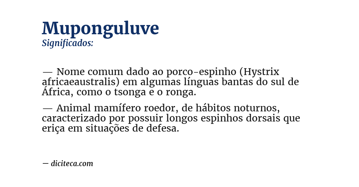Significado de muponguluve