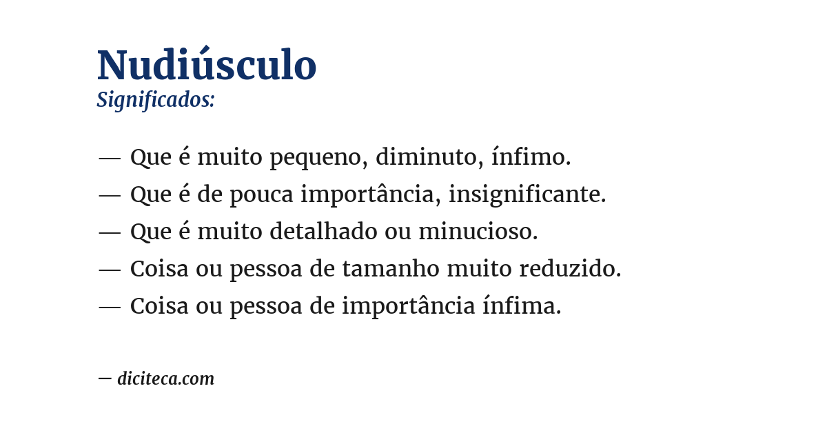 Significado de nudiúsculo