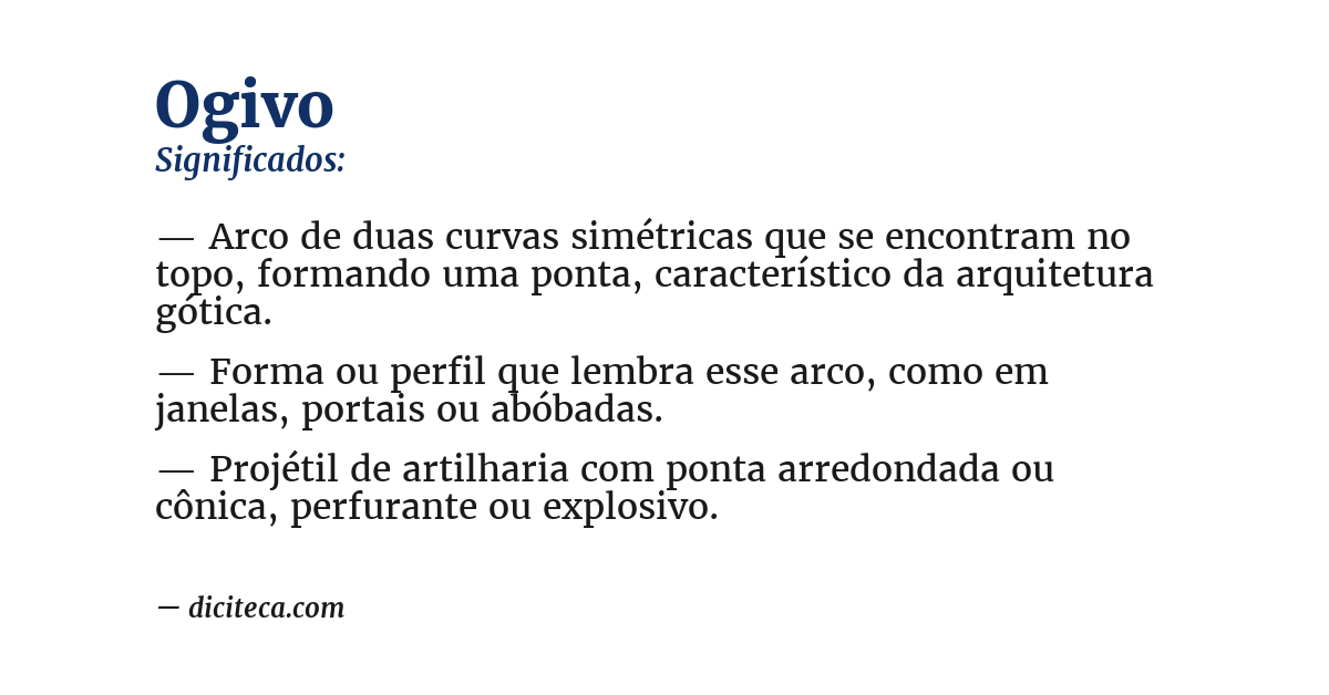 Significado de ogivo