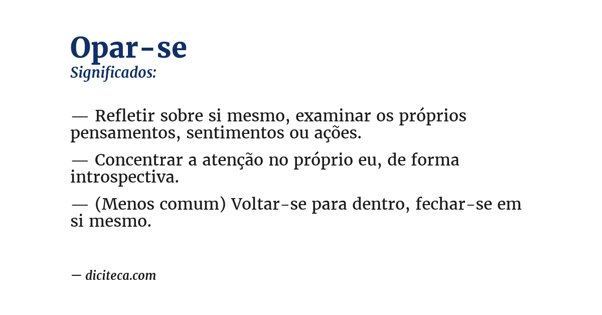 Significado de opar-se