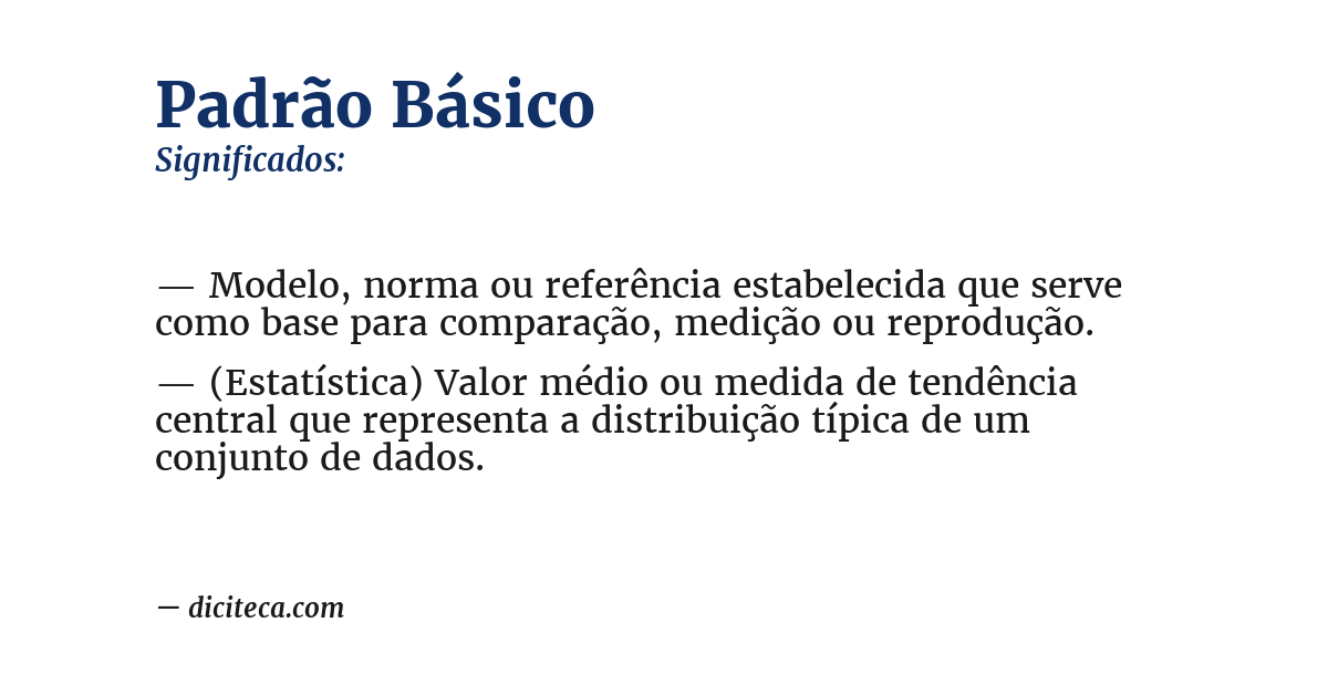 Significado de padrão básico