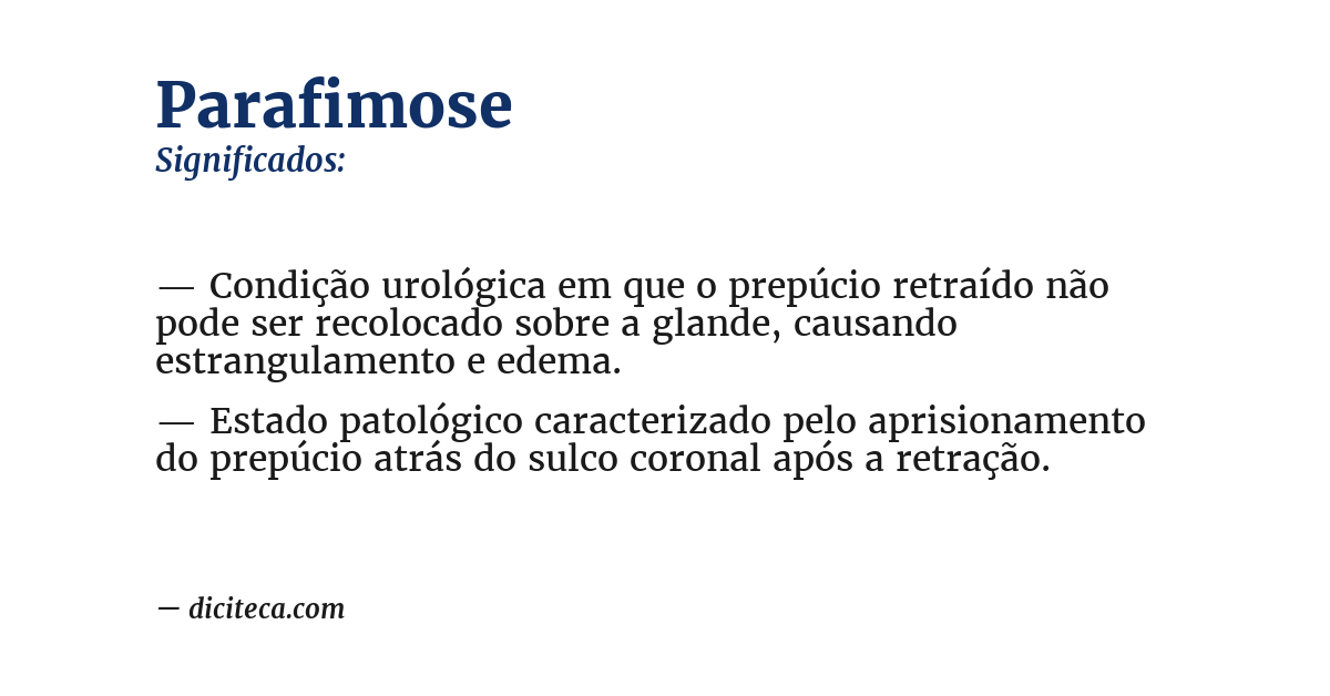 Significado de parafimose