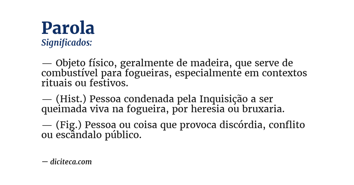 Significado de parola