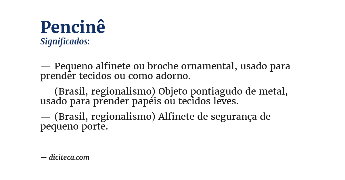 Significado de pencinê