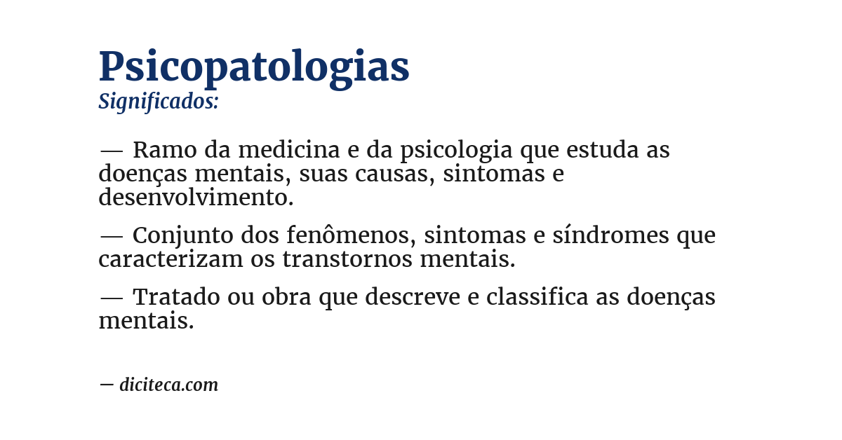 Significado de psicopatologias