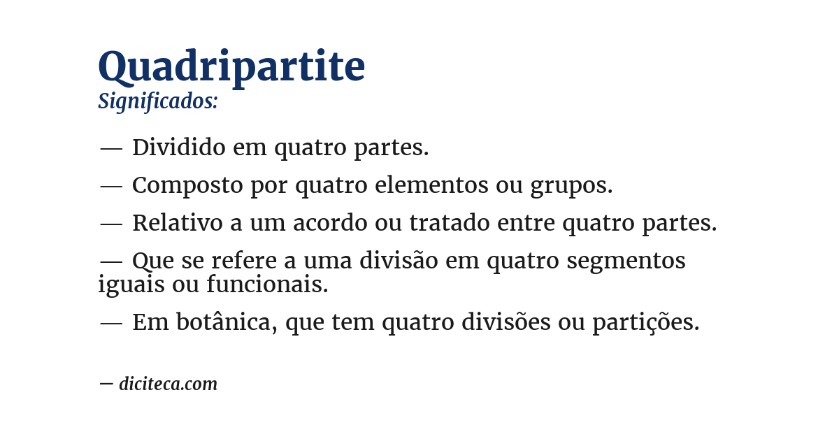 Significado de quadripartite