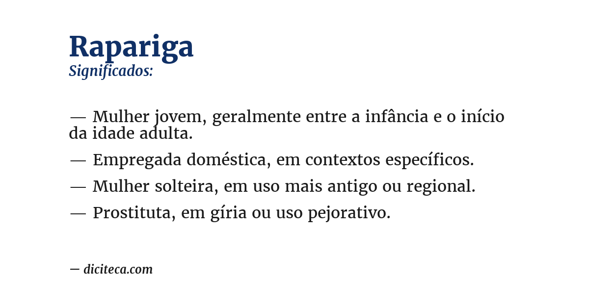 Significado de rapariga