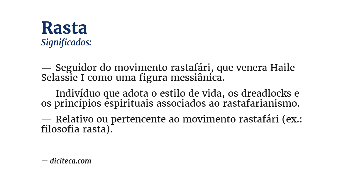 Significado de rasta