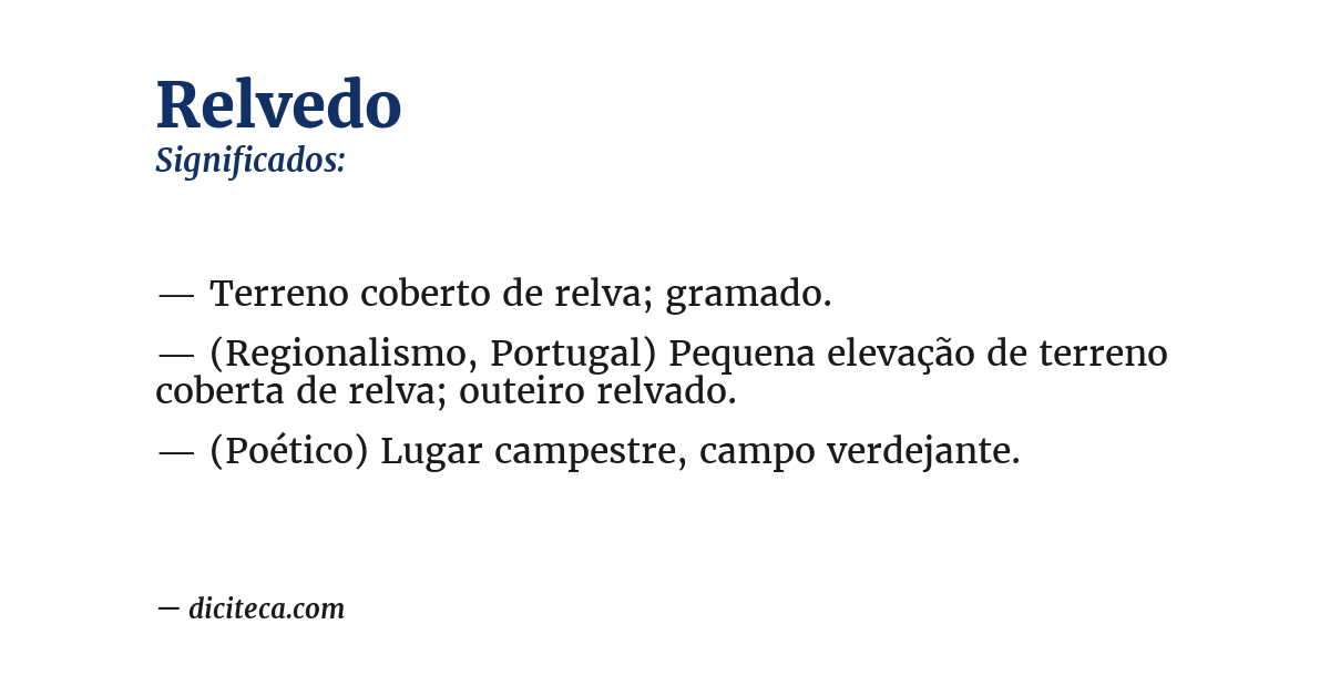Significado de relvedo