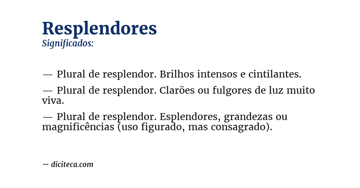 Significado de resplendores