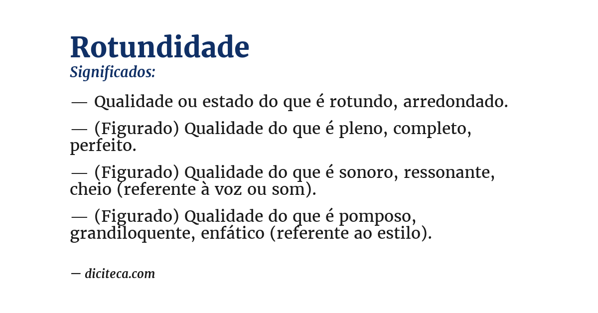 Significado de rotundidade