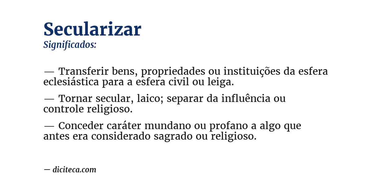 Significado de secularizar