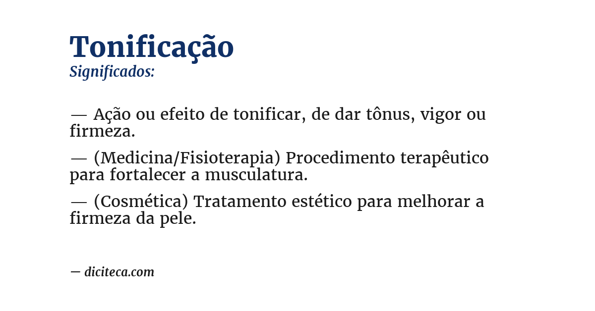Significado de tonificação