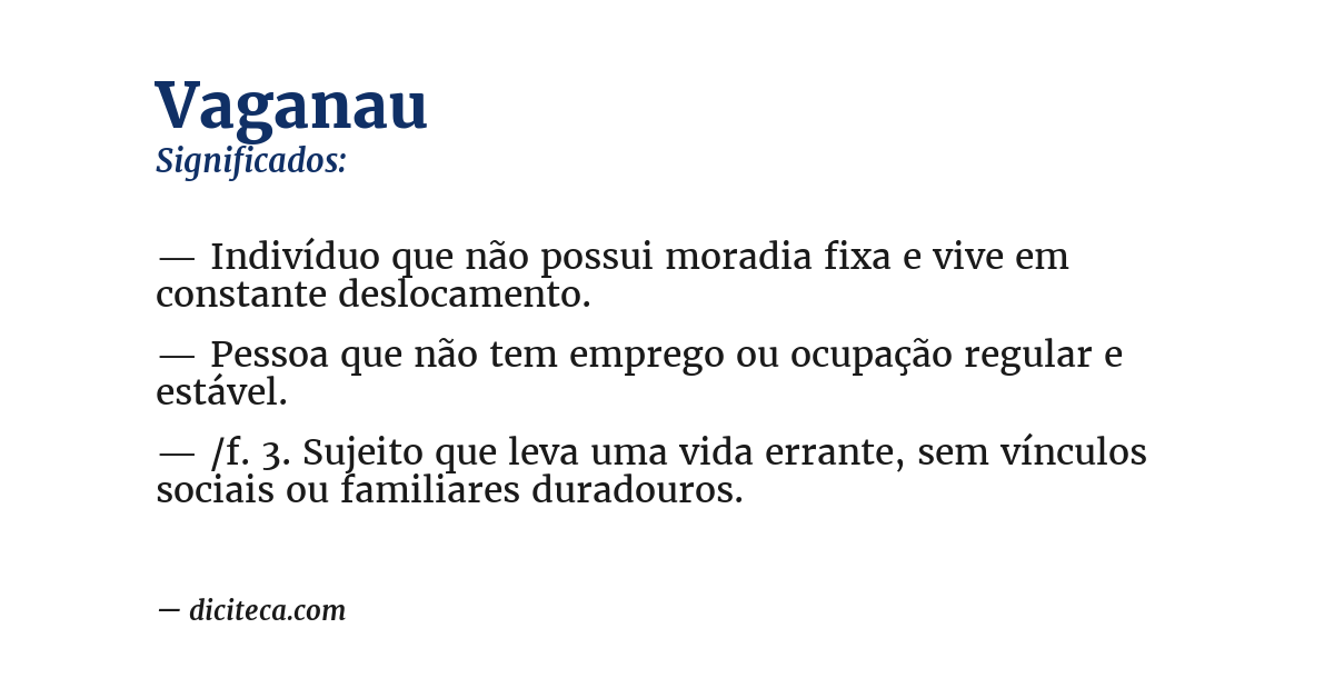 Significado de vaganau