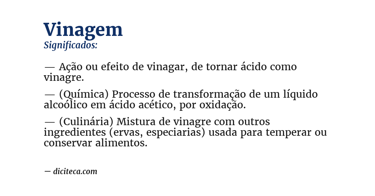 Significado de vinagem