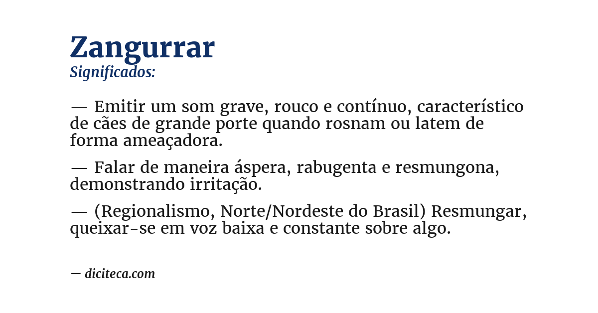 Significado de zangurrar