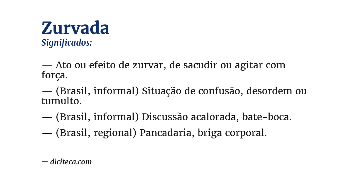 Significado de zurvada