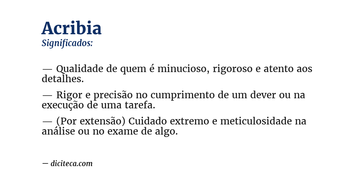 Significado de acribia