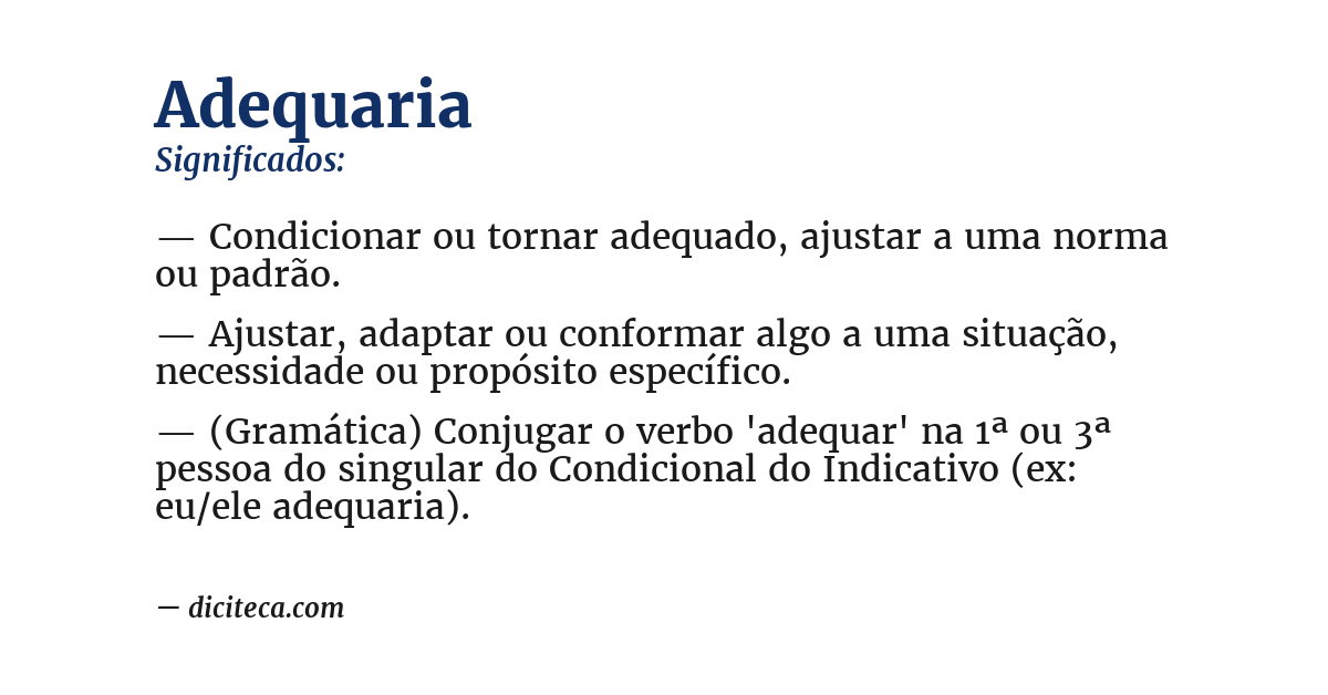 Significado de adequaria