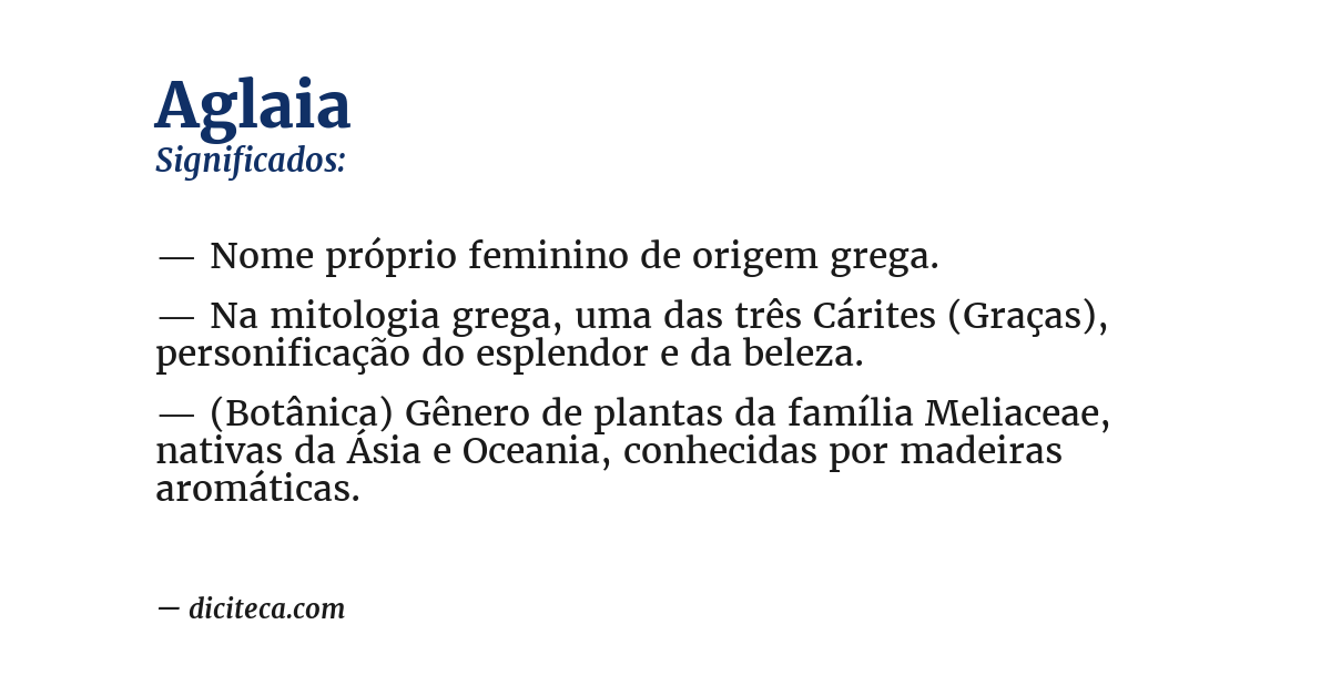 Significado de aglaia