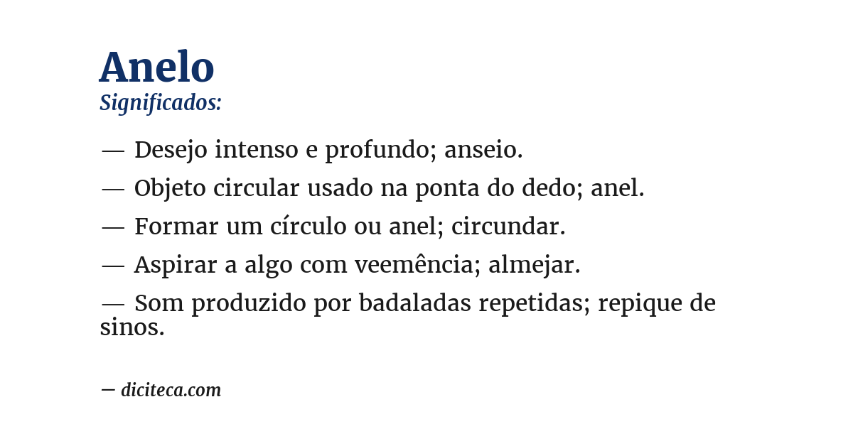 Significado de anelo