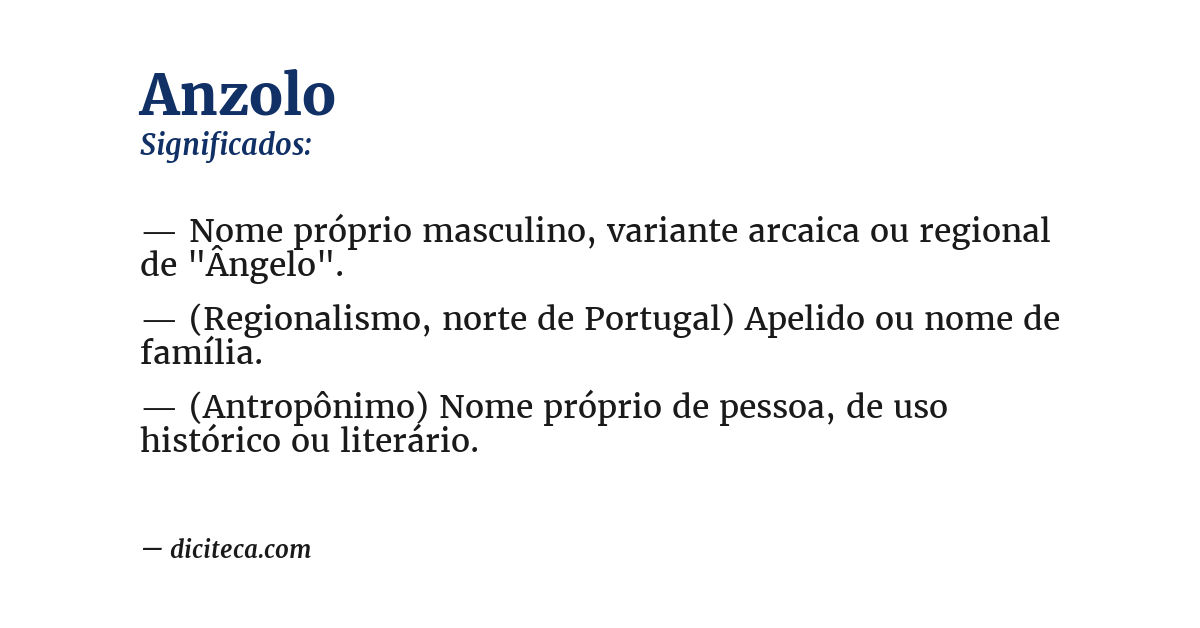 Significado de anzolo
