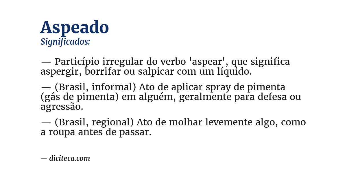 Significado de aspeado