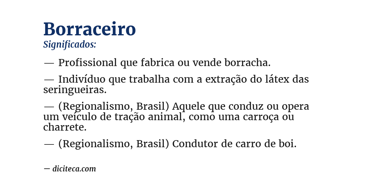 Significado de borraceiro