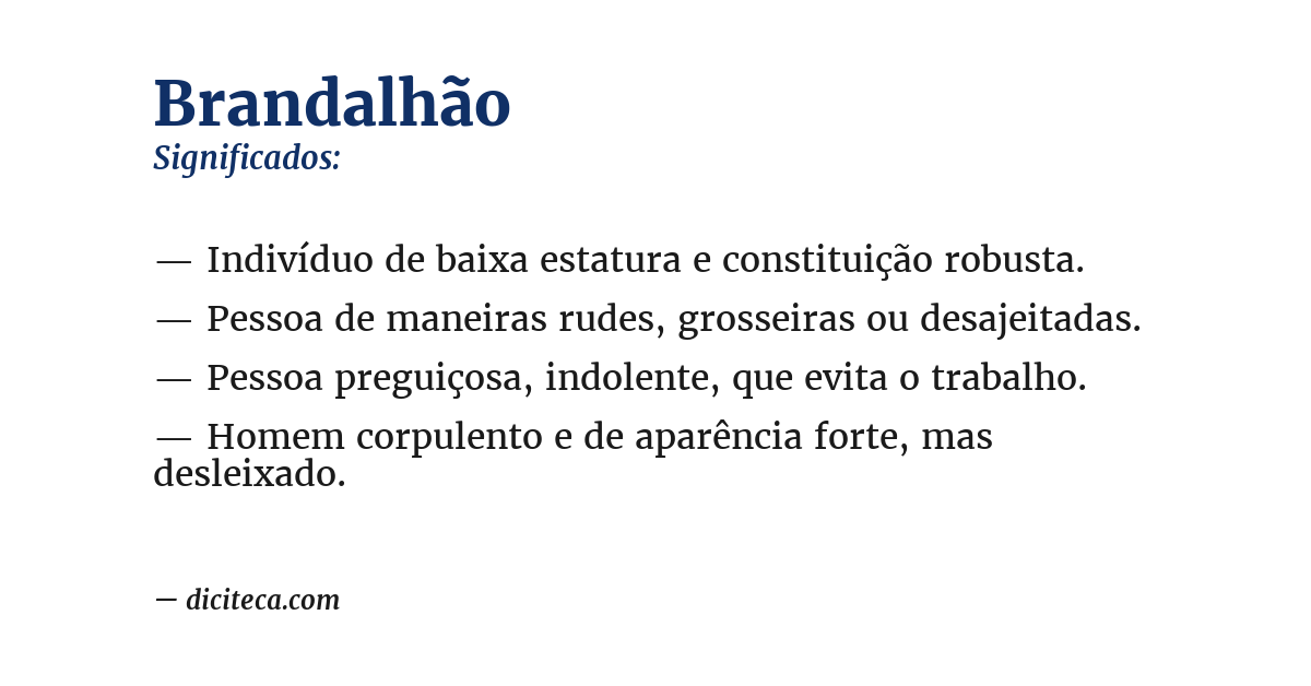 Significado de brandalhão