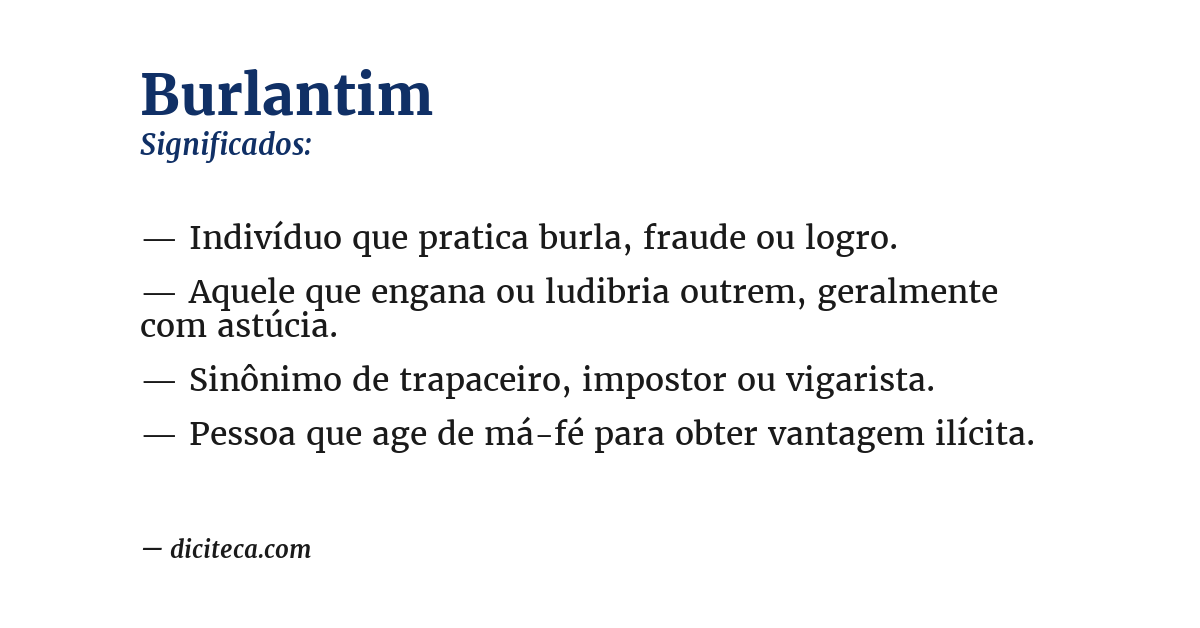Significado de burlantim