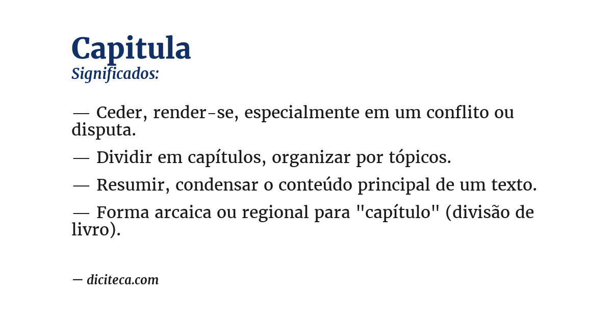 Significado de capitula