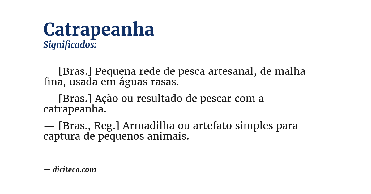 Significado de catrapeanha