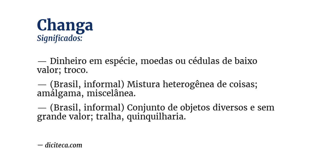 Significado de changa
