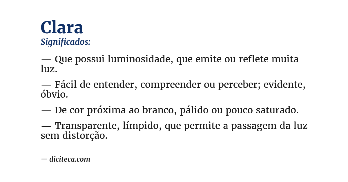 Significado de clara