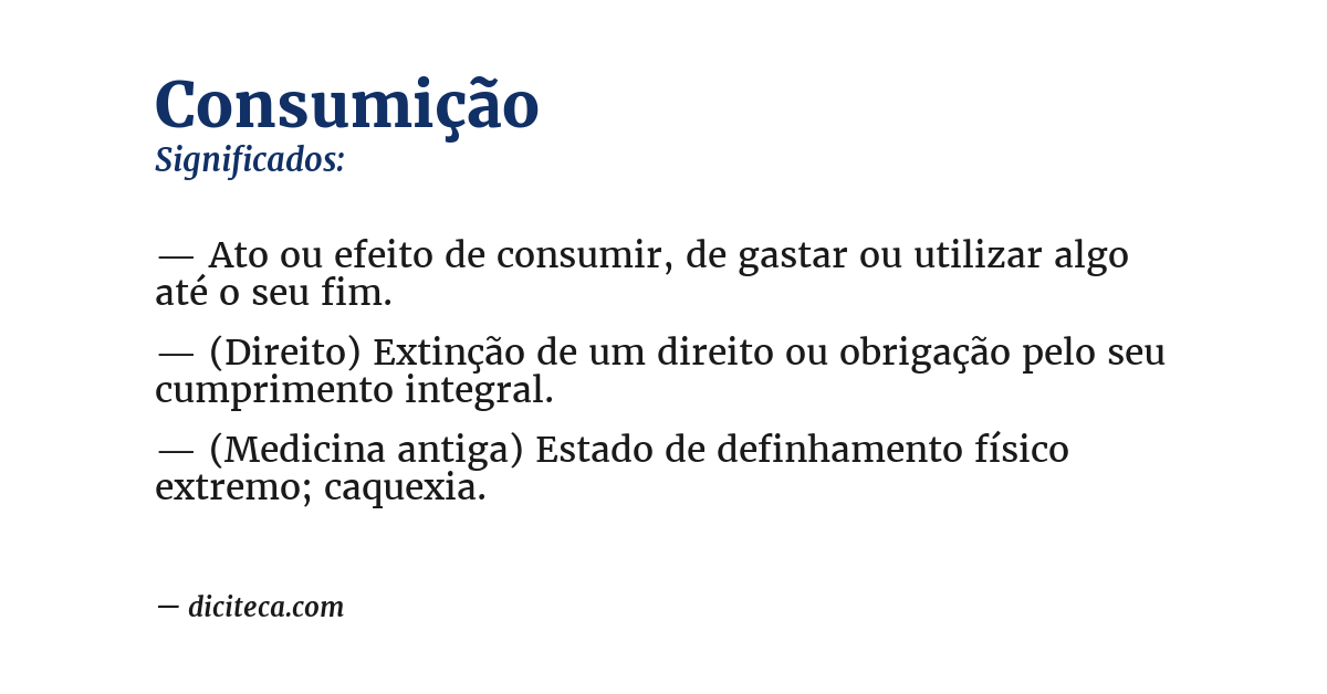 Significado de consumição