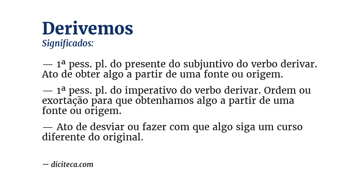 Significado de derivemos