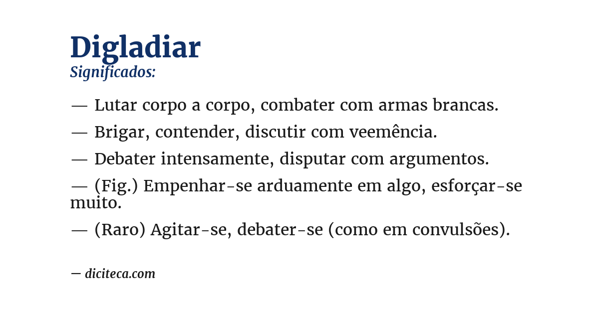 Significado de digladiar